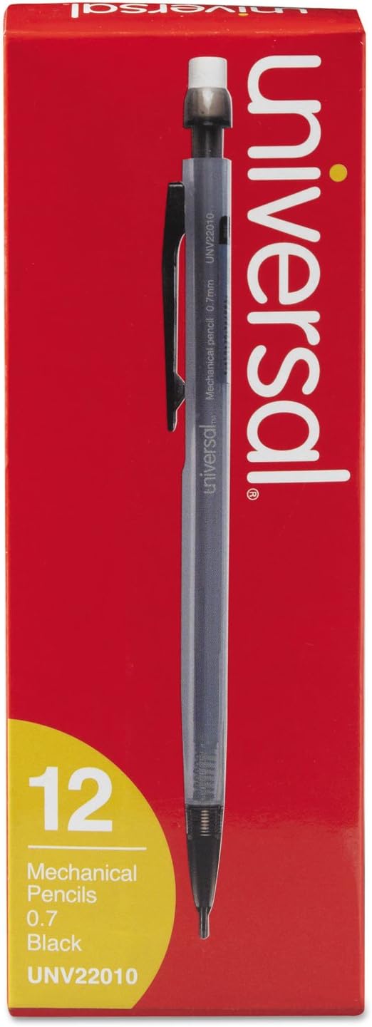 Universal Mechanical Pencil, 0.7 mm, Smoke Barrel, 12/Pack