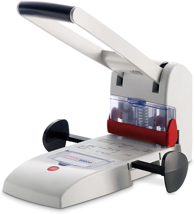 Novus B 2200 200 Sheet Capacity Block Punch and Heavy Duty Hole Punch - Light Grey