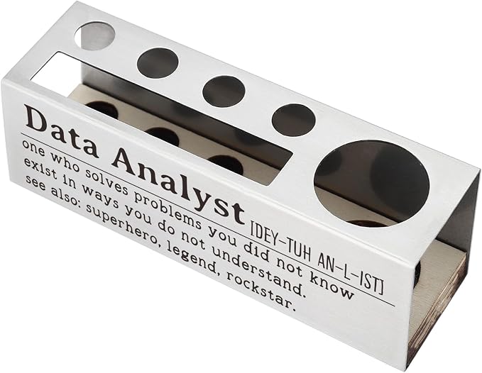 Thank You Data Analyst Humor Gift for Data Scientists Analysts, Office Décor for Business Intelligence Experts, Analytics Professional Appreciation Gift, Office Pencil Holder Desk for Desk SD278