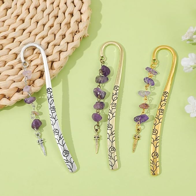 Horror Bloody Knife Metal Bookmark Horror Bookmark for Horror Fans Thriller Suspense Books Book Accessories Exquisite Hook Bookmarks Gift for Women (Sword Bookmark 3PCS)
