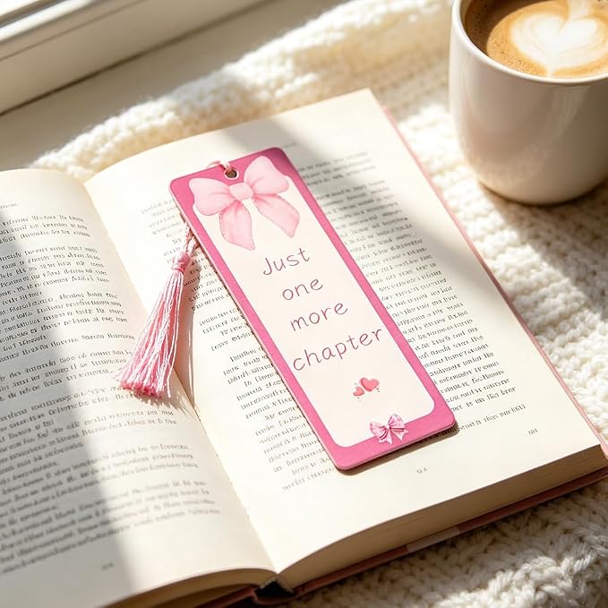 3PCS Spicy Cherry Acrylic Bookmark with Pink Tassel Birthday Gift for Women Spicy Book Lover Book Charm (3pcs Cherry)