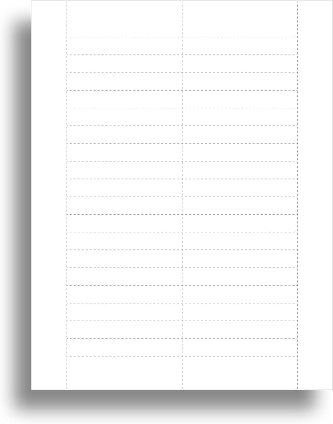 1/3 Cut File Folder Tab Inserts - White Hanging File Folder Printable Tabs for Inkjet & Laser Printers - 36 per Sheet - 10 Sheets / 360 Printable File Folder Labels