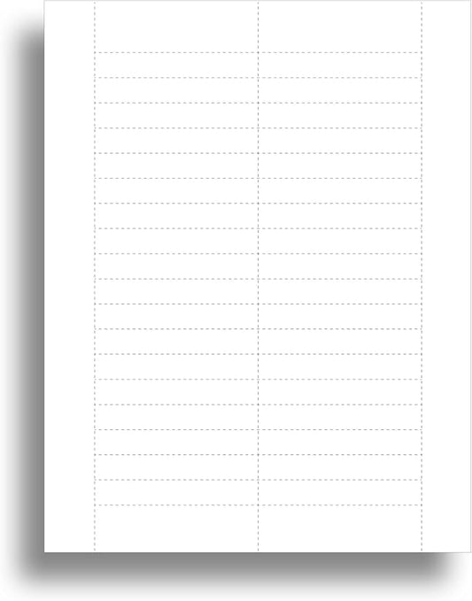1/3 Cut File Folder Tab Inserts - White Hanging File Folder Printable Tabs for Inkjet & Laser Printers - 36 per Sheet - 10 Sheets / 360 Printable File Folder Labels