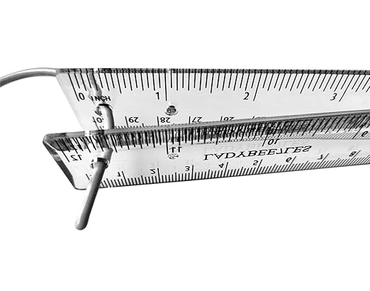 Innovative Design Folding Ruler Pack/1, unfolds to a Length of 30cm (12"), When Folded, it conveniently Reduces to a Compact Size of 15cm(6 "), Clear Ruler 12", Portable and Easy to Carry