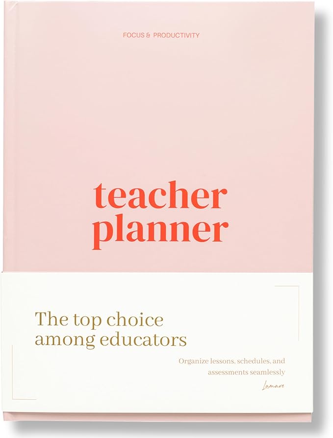 Lamare Teacher Planner 2026-2027 – Hardcover Undated Planner & Lesson Planner Book for Teachers with Class Schedule, Student Info & Weekly Planning - 8x11"