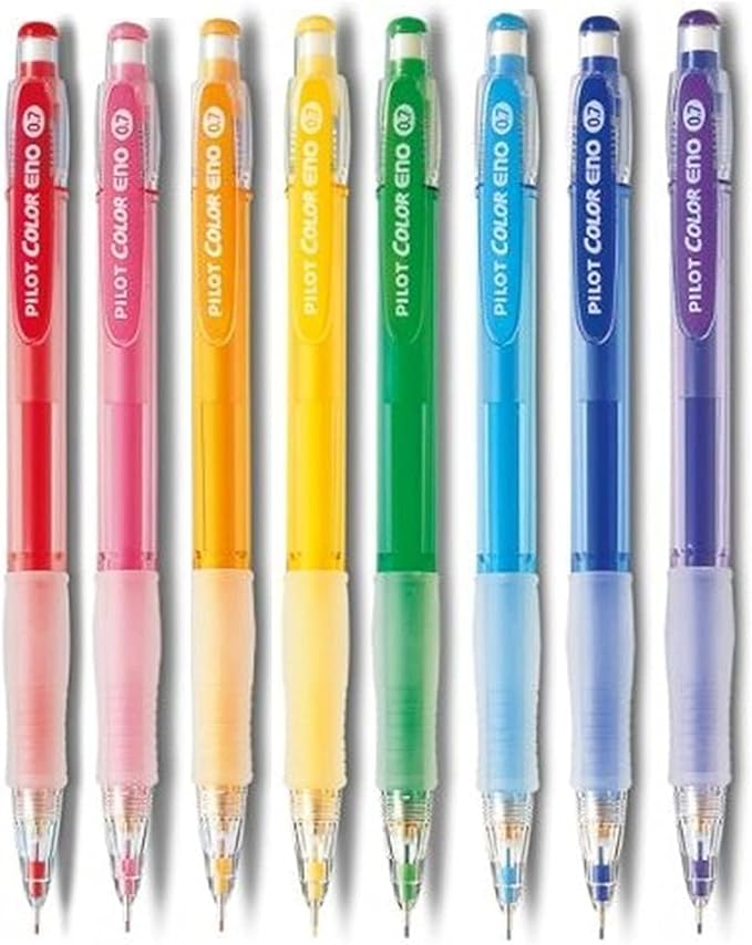 PILOT Color Eno 0.7mm Automatic Mechanical Pencil 8 Color Set
