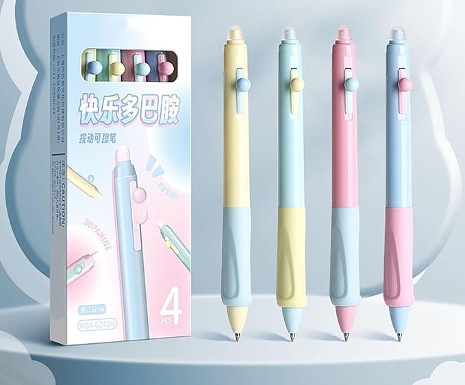 YYaaloa 8pcs Cute Retractable Erasable Gel Pens Fine Point 0.5mm Blue Black Inks Make Mistakes Disappear for Writing Planner and Crossword Puzzles (Multicolor)