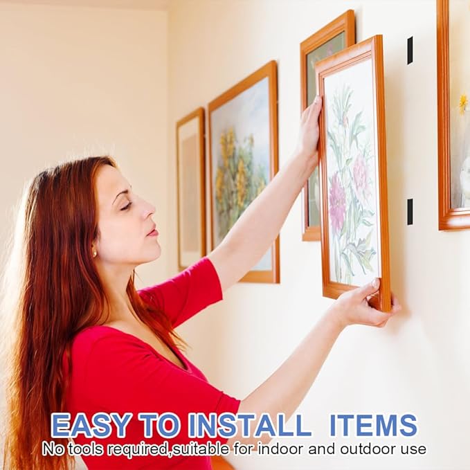 2024 Upgrade Hook and Loop Fastener Strips with Adhesive,Mounting Tape Heavy Duty Adhesion,Self Adhestive Hook and Loop Strips for Home and Office, Double Sided Adhesive Strips 16 Sets 4×2inch White