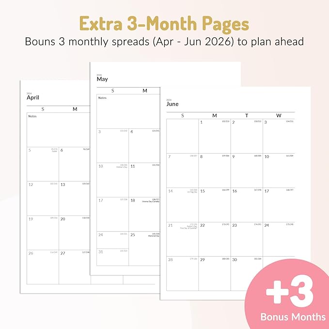 Forvencer Academic Planner 2026-2027, Hardcover Calendar Planner Weekly & Monthly, July 2026 - June 2027, 6" x 8", Daily Agenda with Tabs, College School Organizer for Student Teacher, Brown
