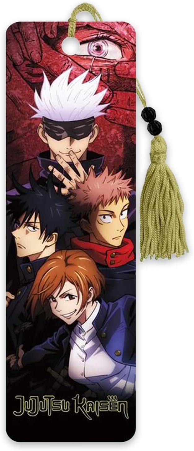 Jujutsu Kaisen Bookmark Set - Bundle with 2 Anime Bookmarks Featuring Gojo, More | Jujutsu Kaisen School Supplies for Kids, Girls, Boys