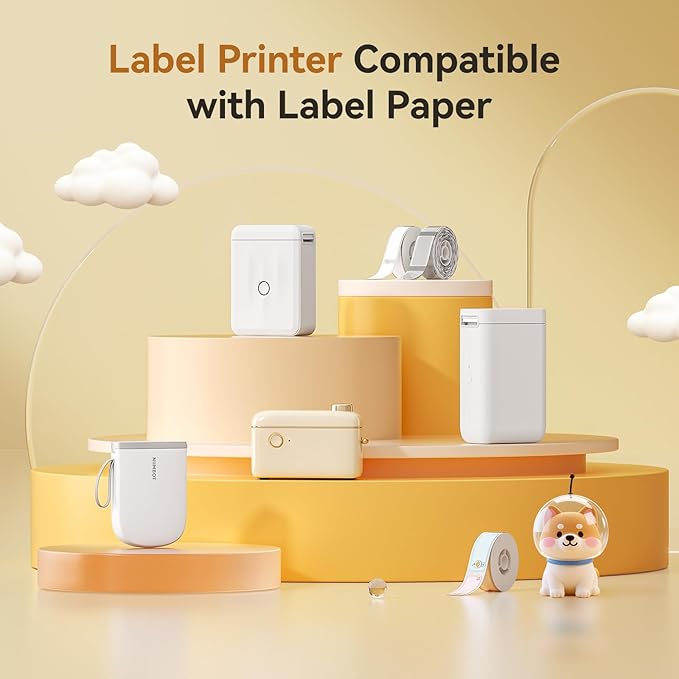NIIMBOT D110 Label Maker Tape, 14x40mm (0.55"x1.57") 160Label/Roll, Waterproof Label for Home Office Oragnization (5 Colors)