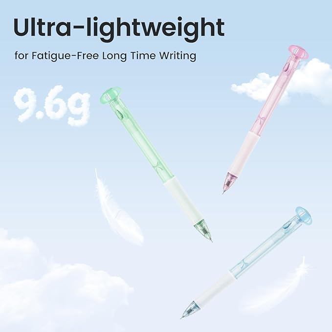 Hiacry 9 Pcs Flower Gel Pens, Black Ink 0.7mm Fine Point, Aesthetic Cute Flower Design, Quick Dry & Smooth Writing Retractable Pens for Journaling, School, Office Supplies, Gifts for Women