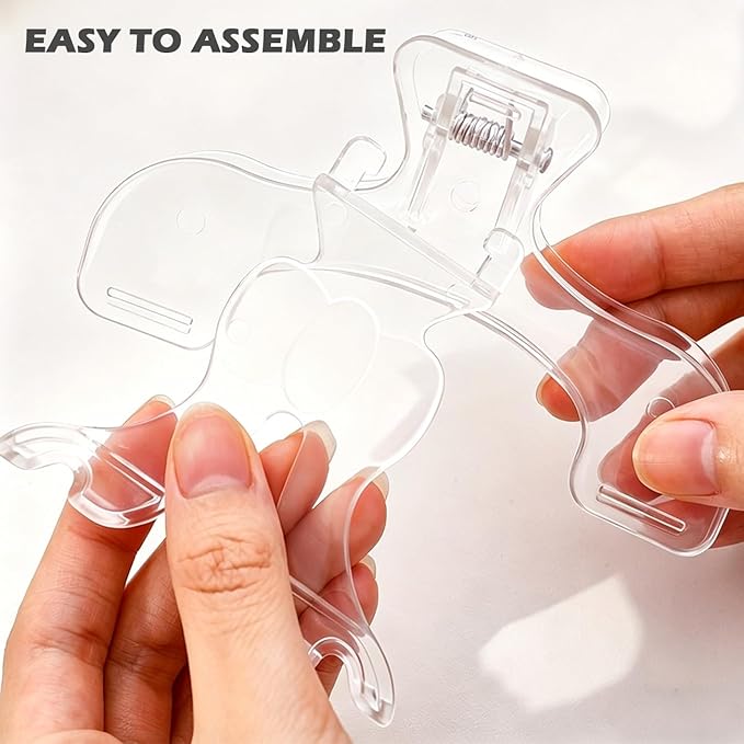 Book Page Holder Clip for Reading with Stand, Transparent Page Holder Clips for Fixing Music Book, Office Home School Accessories Supplies (Transparent)