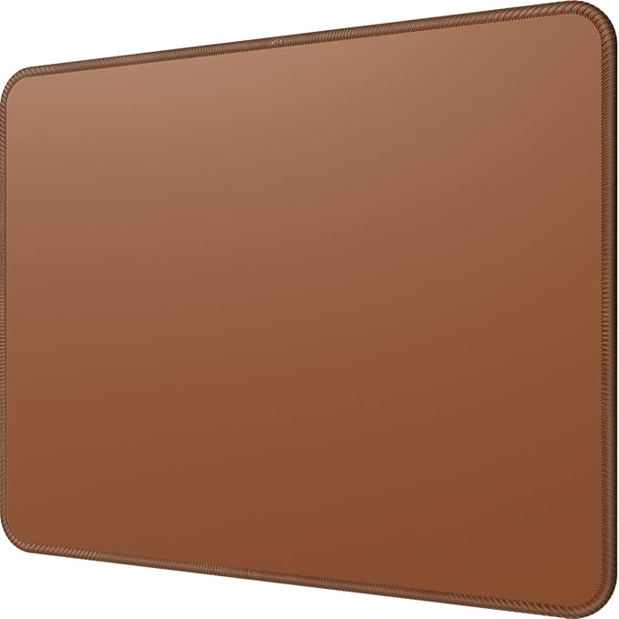 MROCO Essential Office & Gaming Mouse Pad, 8.5 x 11 Inch, Coffee Brown | Anti-Fray Stitched Edges, Functional Pattern Design, Non-Slip Rubber Base, Water and Stain Resistance