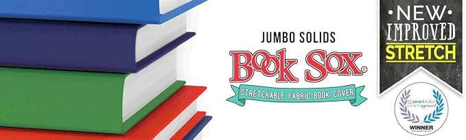 Book Sox Stretchable Book Cover: Jumbo Sprinkles Print. Fits Most Hardcover Textbooks up to 9 x 11. Adhesive-Free, Nylon Fabric School Book Protector. Easy to Put On. Washable & Reusable Jacket.