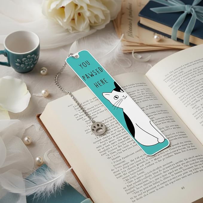 Cat Gifts for Women, Cute Cat Bookmarks for Bookish Girls, Father's Day Cats Dad Gift, Birthday Graduation Gift for Cats Mom, Cats Themed Gift for Woman Men Boys, Reading Accessories for Book Lovers
