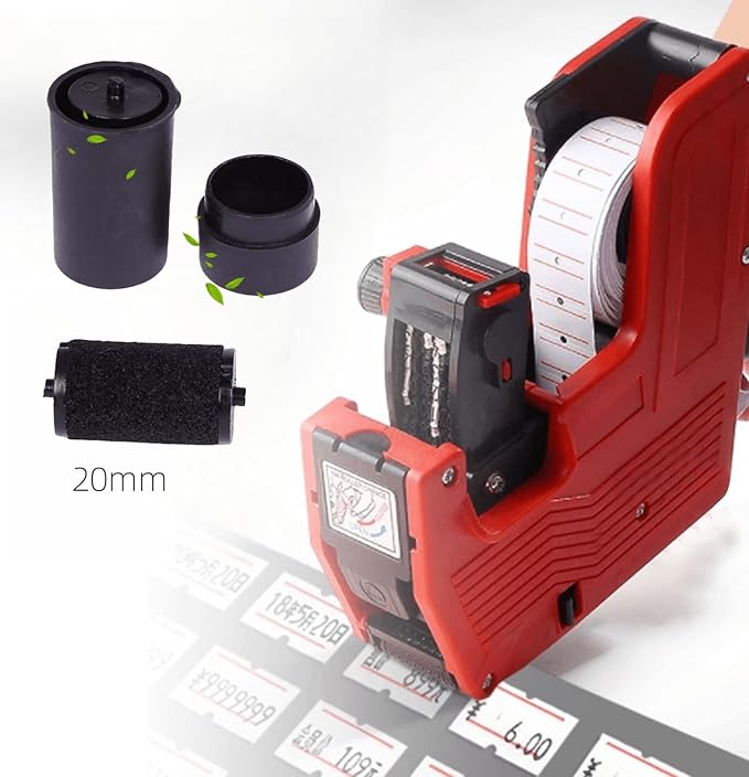 20mm Refill Ink Roll for MX500 Price Tag Gun, 10pcs Cartridge, 1 Line Price Label Gun Ink Rolls, Price Tag Tool Accessory Set