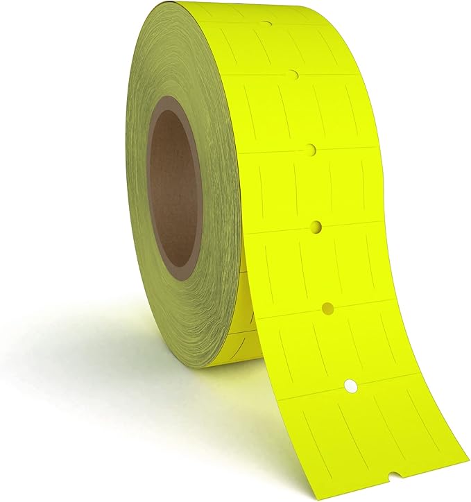 Labels to fit: Motex MX5500, Towa GS Series,Halmark Model H, Kenco 18-8,000 Labels by Kenco (Fluorescent Yellow)