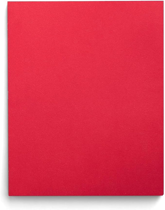 Staples School Grade 2‑Pocket Folders with Fasteners, Red, Letter‑Size Durable Classroom & Office File Folders, 25/Box