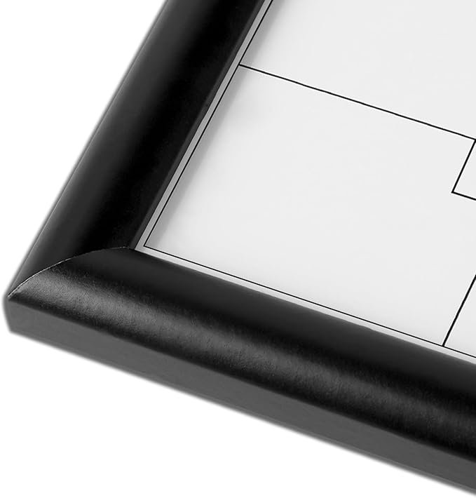 Umtiit Monthly Calendar Dry Erase Whiteboard 13 x 17 inch(33 x 43 cm), Black Wood Frame, Magnetic Surface Whiteboard for Planning/Schedule/School Timetable/Memo(BK-3343C,US)