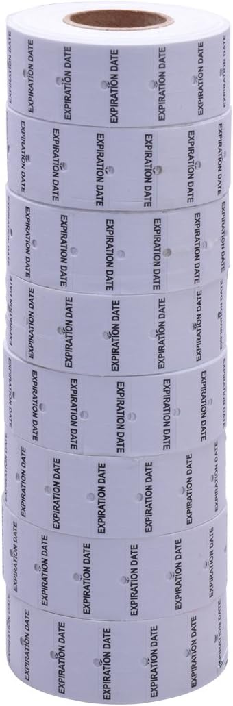 Labels to fit: Motex MX5500, Towa GS Series,Halmark Model H, Kenco 18-8,000 Labels by Kenco (Expiration Date)