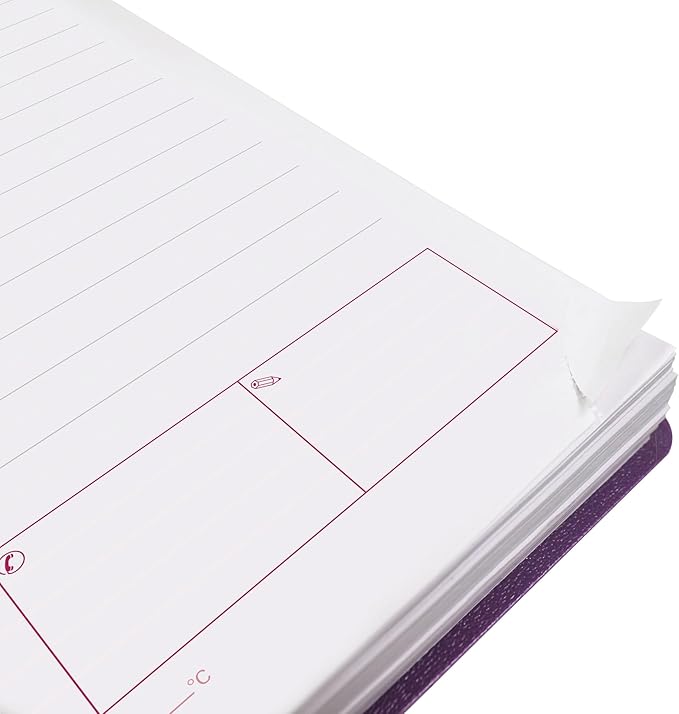 Brownline 2024 DuraFlex Daily/Monthly Planner, Appointment Book, 12 Months, January to December, Twin-Wire Binding, 8" x 5", Purple (CB634V.PUR-24)
