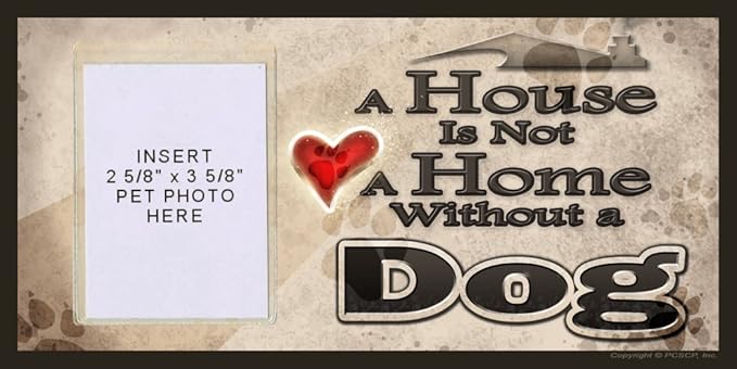 Dog - Dry Erase Marker Board "Every Day is Better with a Dog" featuring Clear Photo Pocket for Picture of your Dog