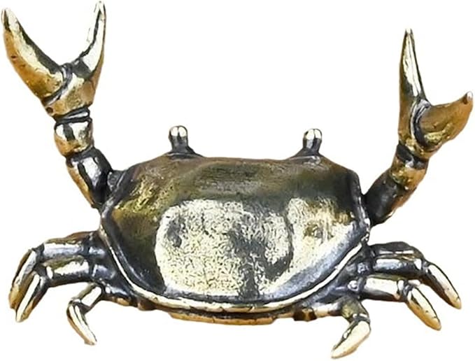 Bronze Funny Crab Pen Holder, Bronze Pen Holder, Weightlifting Crab Desk Stand Bracket Storage Rack for Storage Office Display ncil Holders and Holders Decorations