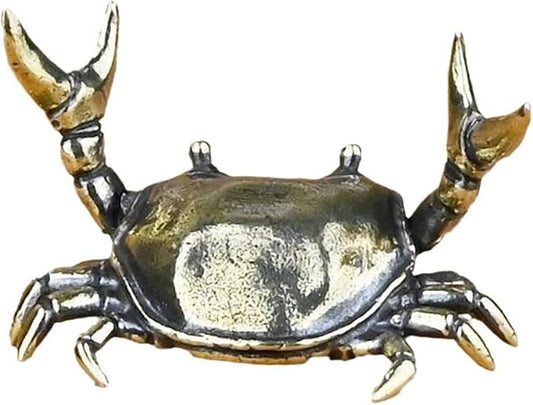 Bronze Funny Crab Pen Holder, Bronze Pen Holder, Weightlifting Crab Desk Stand Bracket Storage Rack for Storage Office Display ncil Holders and Holders Decorations