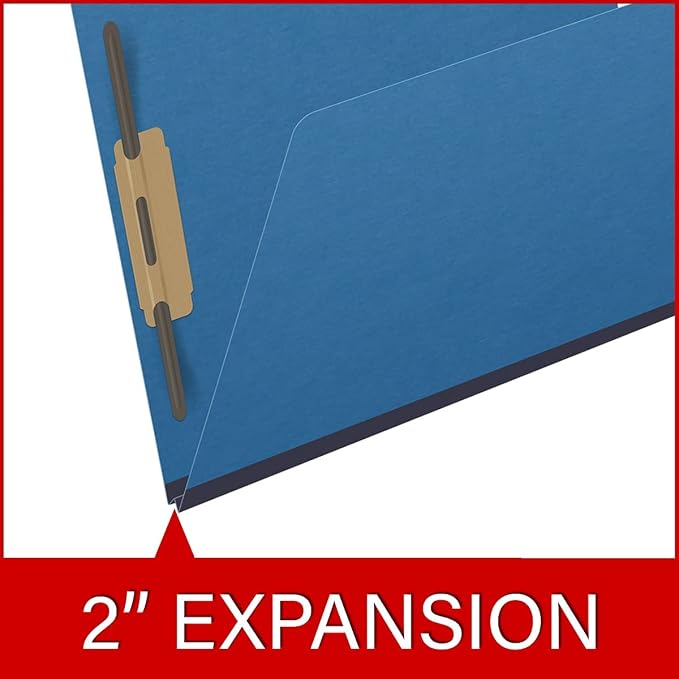 25 Pt. Pressboard Classification Folders, Full Cut End Tab, Letter Size, No Dividers, Royal Blue (Box of 25)