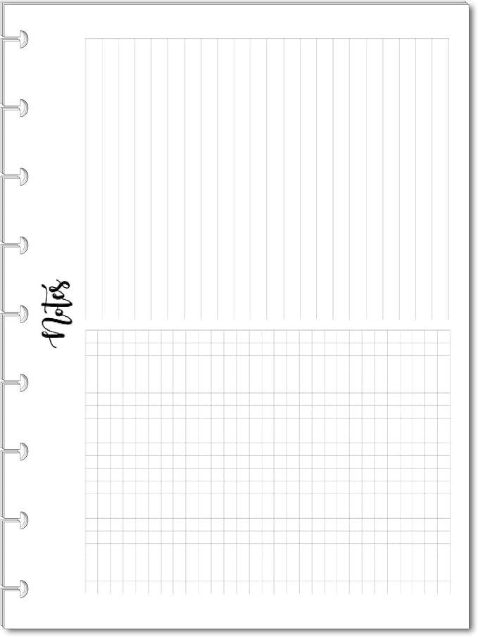 2027 Monthly Refills for 8-Disc Planners, Monthly Calendar for Junior (Half Letter) Size Planners (8-Disc)