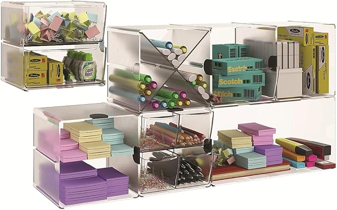 deflecto 350501 Desk Cube, Double Cube, 12 x 6 x 6