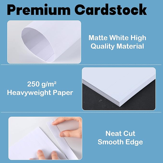 gisgfim 20 Sheets Binder Spine Inserts 1/2 Inch Spine Width White Edge Labels 92LB Printable Side Identifiers for Inkjet Laser Printers Cardstock View Binders Labels 16 Inserts/Sheet