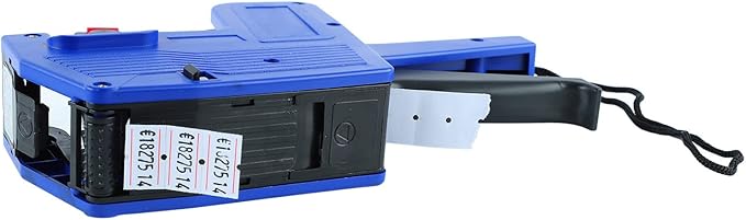 MX-5500 8-Digit Price Tag Gun with 5000 Sticker Labels and 3 Ink Refill, Label Maker Pricing Gun for Office, Retail Shop, Organization Marking, Blue