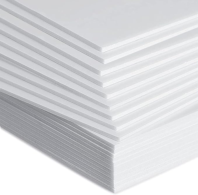 20 Pack White Foam Board for Projects 12"x16.5" Foam Core Board 1/5" Thick Polystyrene Foam Sheet Foam Backing Board Poster Foam Board Sheets for Art Crafts, School, Presentation, Wedding