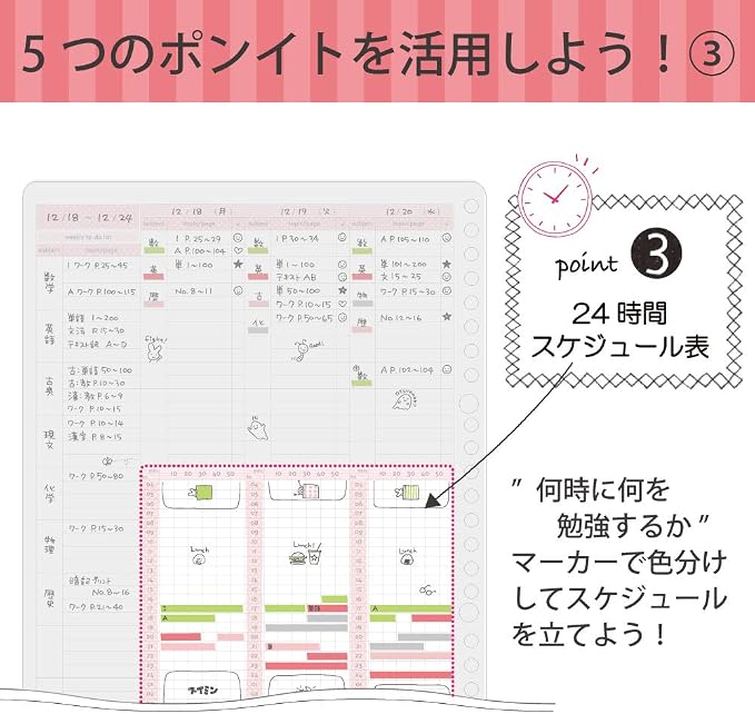 Kokuyo Campus Loose Leaf Study Planner Weekly Ruled