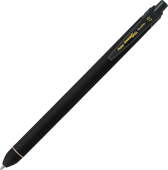 Pentel EnerGel Kuro Liquid Gel Pen, (0.7mm) Medium line, Black Ink, 10 Pack
