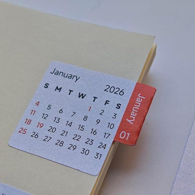 Calendar Stickers Planner Monthly Stickers Self Adhesive Index Tabs for Daily Planners & Journals, Work, School, or Home Management (Blossom)