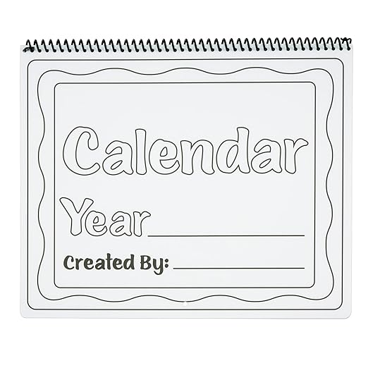 Colorations Decorate Your Own Calendar- Set of 12