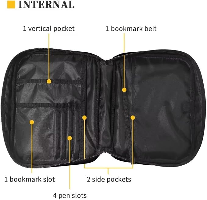 Coldinair Fire Water Football Bible Covers Bag for Men,Carrying Book Case Church Bag Bible Holder for Teens with Handle and Zippered Pocket