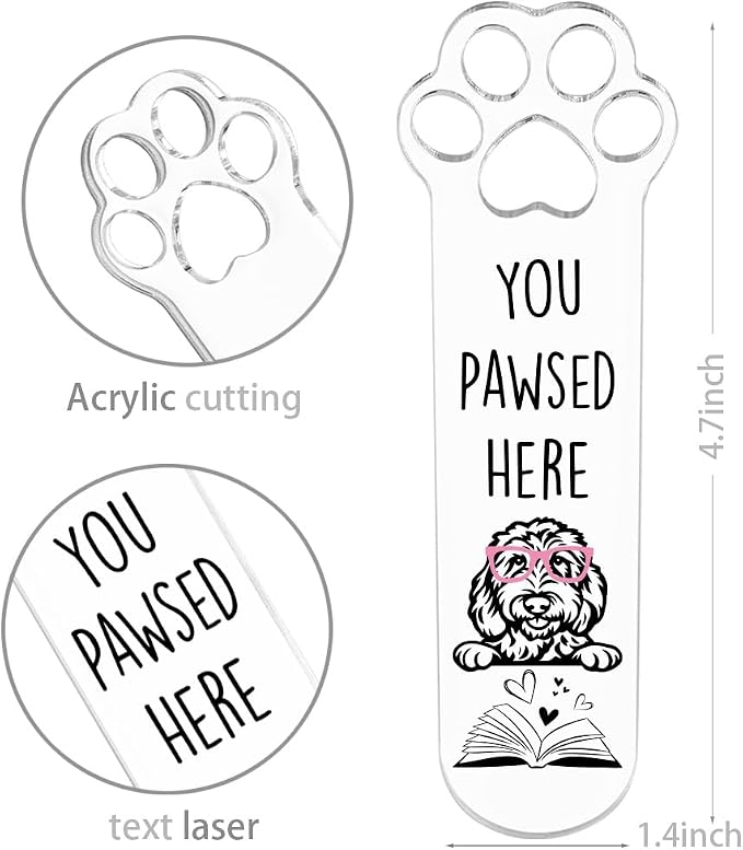 Goldendoodle Dog Lover Gifts, Goldendoodle Dog Bookmark for Book Lovers Bookworm Bookish Nerd Librarian Sister Brother Friend, Fun Bookmarks for Women, Book Club Gift for Reader Pet Owner-LDS10