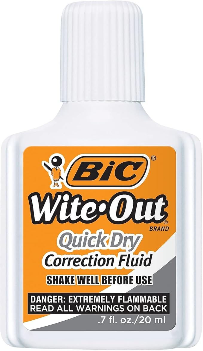 BIC Wite-Out Quick Dry Correction Fluid (pack of 12)