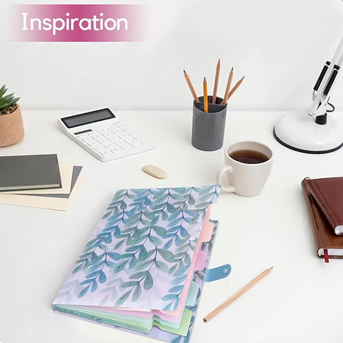 Forest Series Expanding File Folder Stylish Funky Cute Retro Document Organizer with Natural Scenes for Students,Teachers & Freelancers - Green Jungle