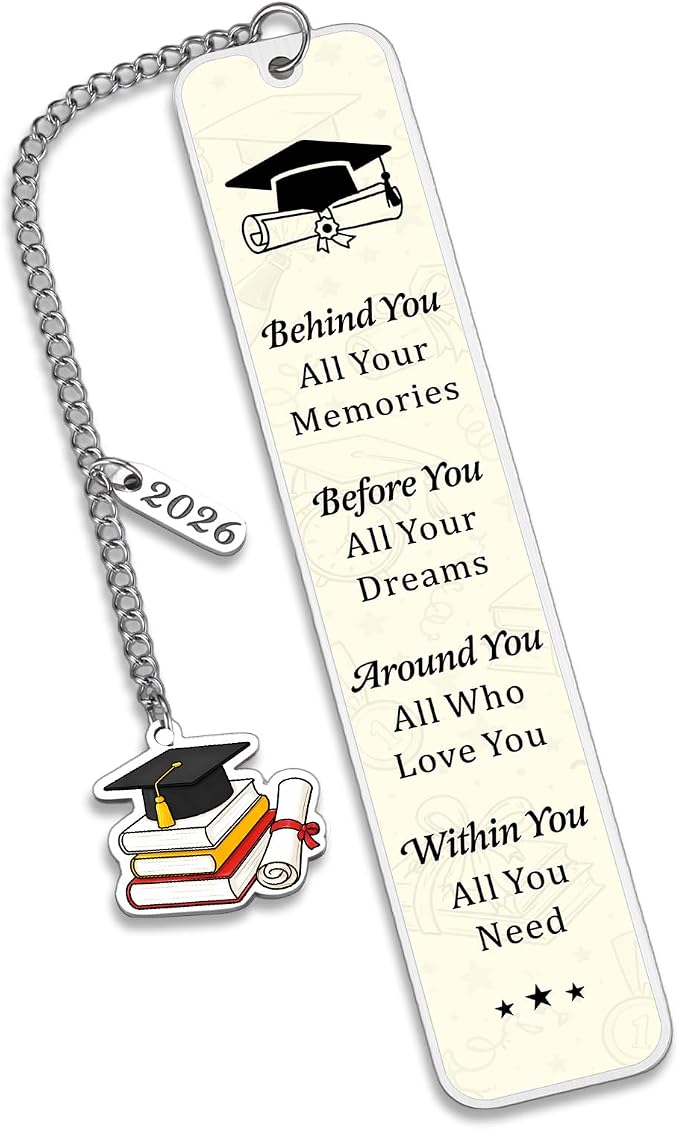 2026 Graduation Gifts for Her Him, Class of 2026 Bookmark, High School Graduation Gifts for Teen Girls Boys, College Graduations Gift for Women Men, Senior Night Masters Degree PhD Graduate Gift Bulk