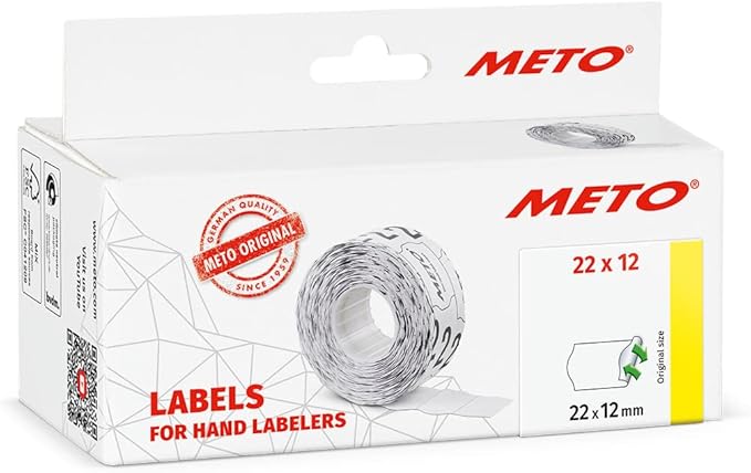 Meto 9506154 22 x 12 mm Hand Labelers - White