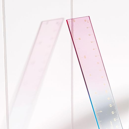 Erin Condren Ombre Essentials Acrylic Ruler, Measure in Style with a Colorful and Functional Ruler, Fun Desk Accessory for Every Profession
