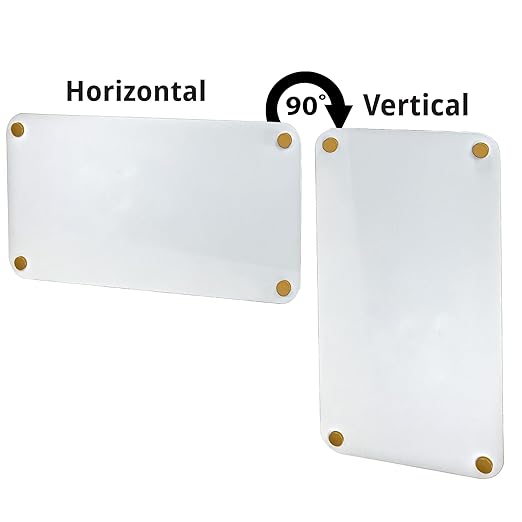 Azar Displays Floating 900962-GLD Whiteboard 12" x 24" – Modern Frameless Wall-Mounted Dry Erase Board with Standoff Caps, 4 Assorted Magnets & Marker – Sleek Acrylic Design, Gold