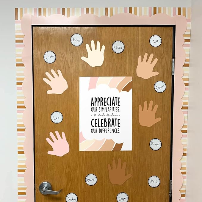 CTP Multicultural Hands 6" Cut-Outs Learning Décor Accents for Classroom Diversity (Creative Teaching Press 10593)