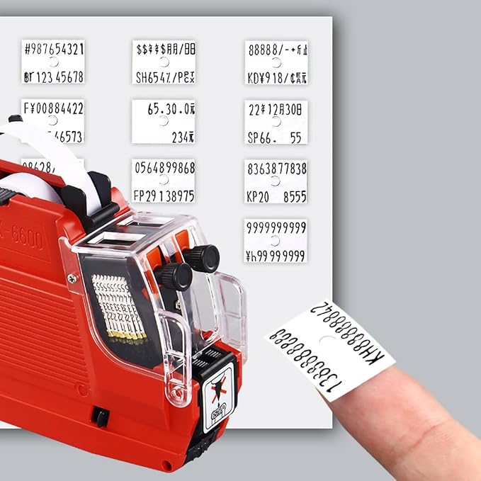 MX-6600 Price Labels 2-line Price Label Paper for MX-6600 Price Gun Labeller,Pricemarker Labels for MX-6602/G6600/YH-689/CN-6600EOS,10 Rolls 5000 pcs (White)