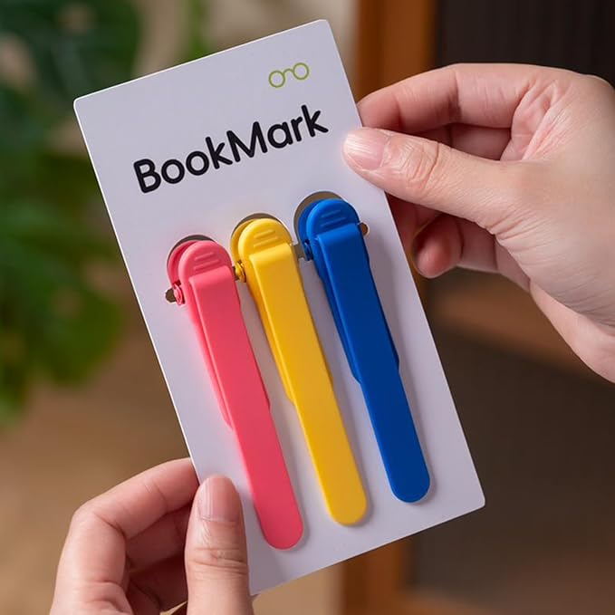 9Pcs Automatic Smart Bookmark, Book Marks for Reading Women Men Kids Book Lovers, Silicone Auto Book Mark Bookmarks for Reading, Unique Book Marker Bookmark Clip Page Holder Accessories